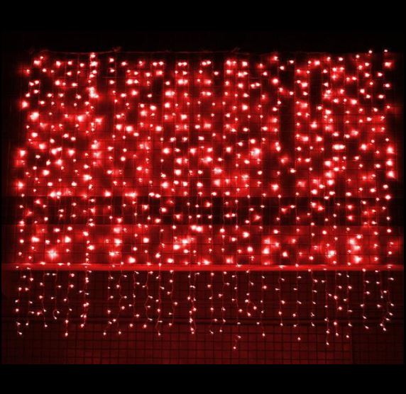 3M X 2M Connect Curtain Light Red CLC Imports   Curtain Light Red 